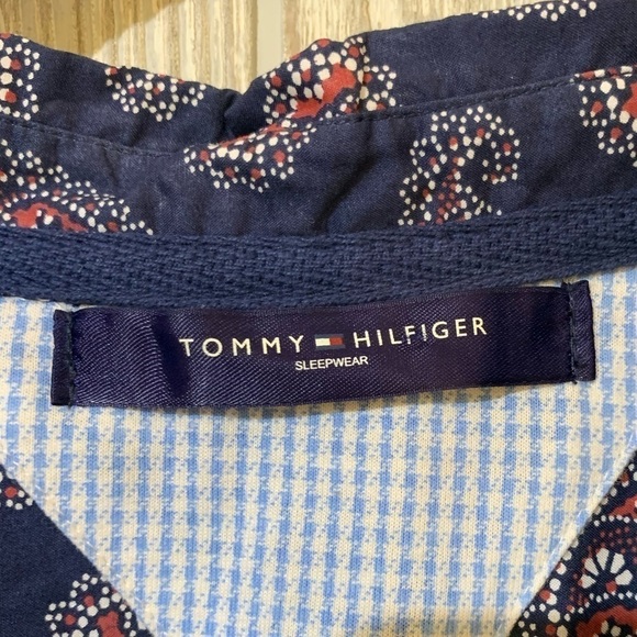 Tommy Hilfiger Sleepwear Paisley Long Sleeve Pajama Nightdress Size XL - Picture 2 of 6